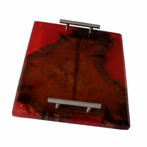 Charcuterie Serving Board, Wood and Resin - Image 3