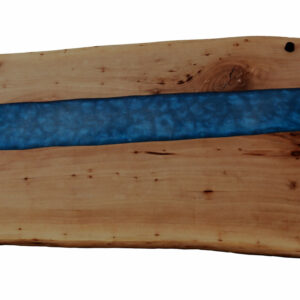 Live-Edge Sweet Gum Wood Serving Board, Resin River - Image 4