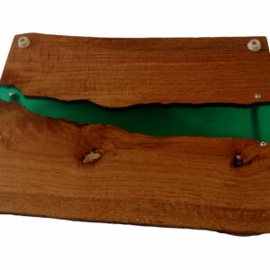 Live-Edge Oak Wood Serving Board, Resin River - Image 3