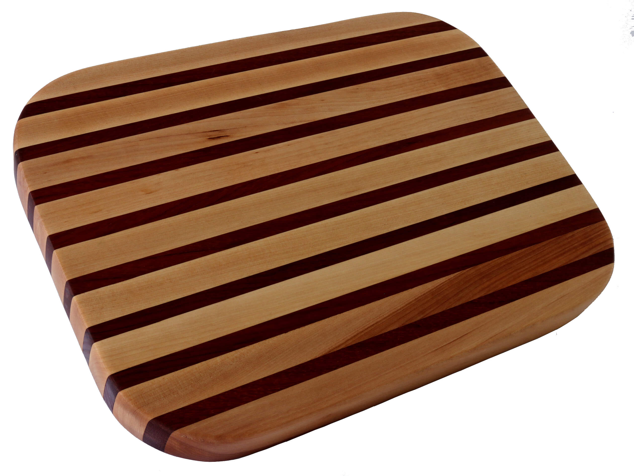 Birch_Padauk-Oval-Beveled-Edges-2-1.jpg Heavy Duty Rounded Edge Square Cutting Board - Image 1