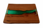 Live-Edge Oak Wood Serving Board, Resin River - Image 2